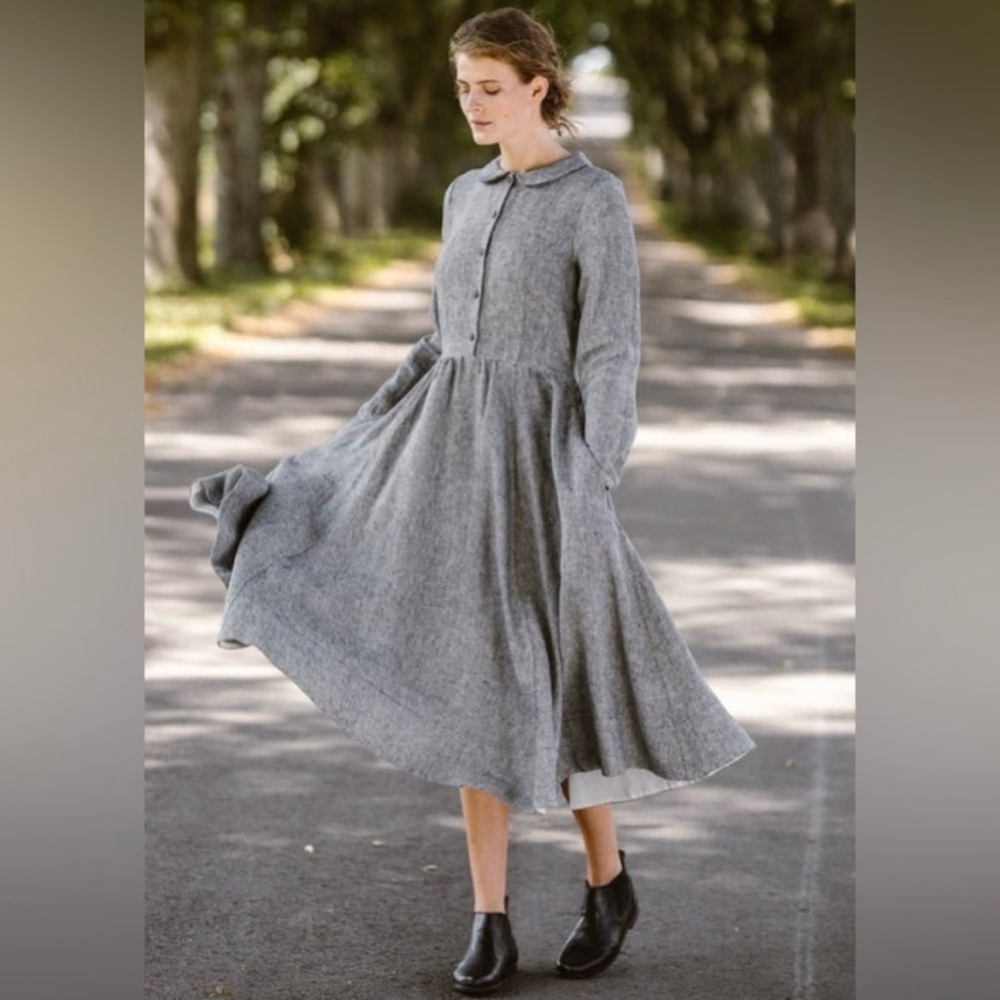 Son de Flor Linen Twill Dress